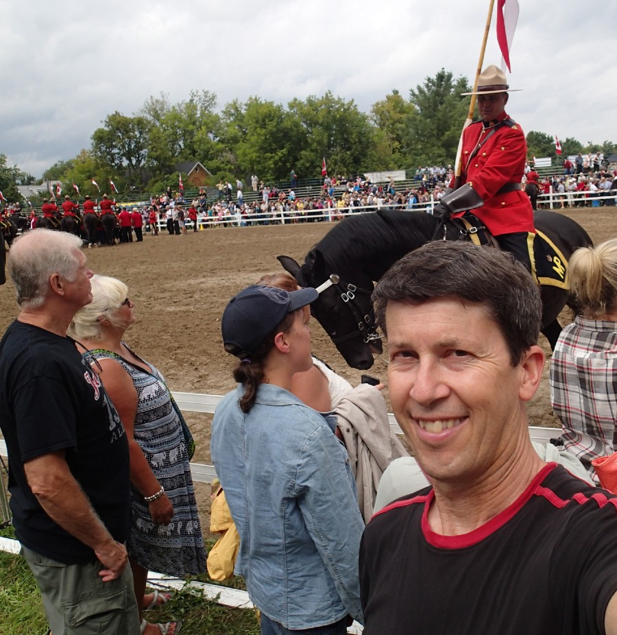 David attending the excellent The RCMP Musical Ride. 